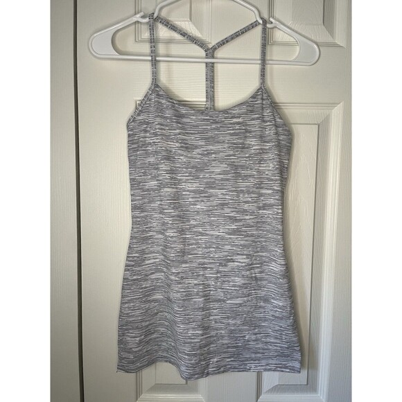 Lululemon Womens Size 4  Power Y Tank Grey - Picture 1 of 7